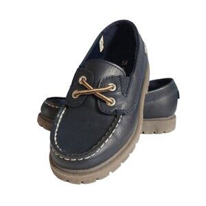 Carters Boys' Little Kid Mac Loafers Navy Boat Shoe sz 12M